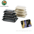 Disposable Plastic Takeaway Sushi Tray Patterned Sashimi Box